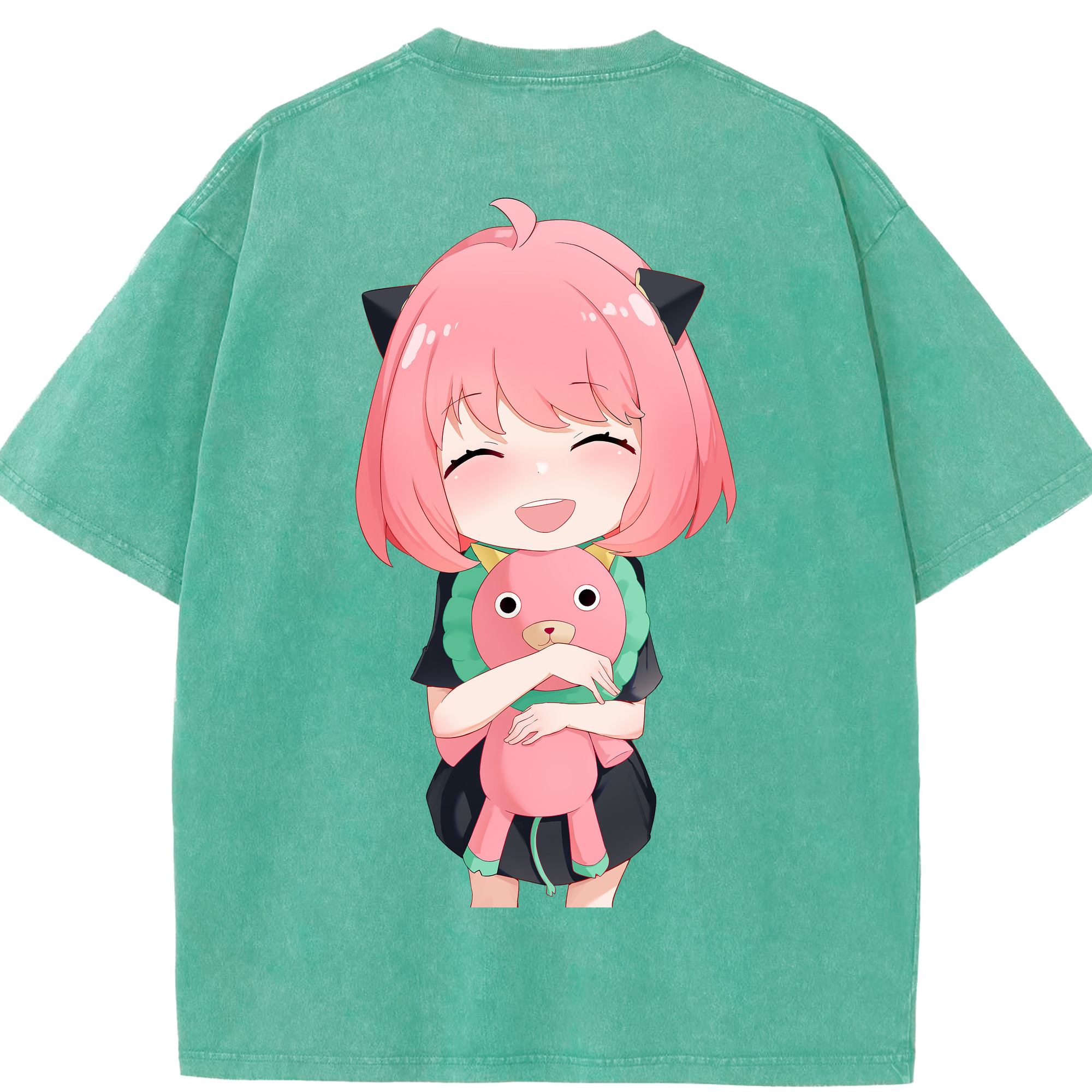 （画像用） SPY×FAMILY间谍家家酒 綿100% ヴィンテージ風 半袖Tシャツ（背面プリント）